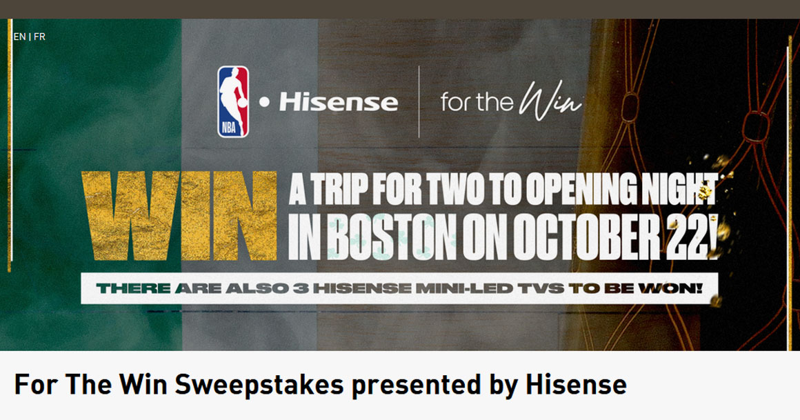 NBA & Hisense - For the Win Sweepstakes